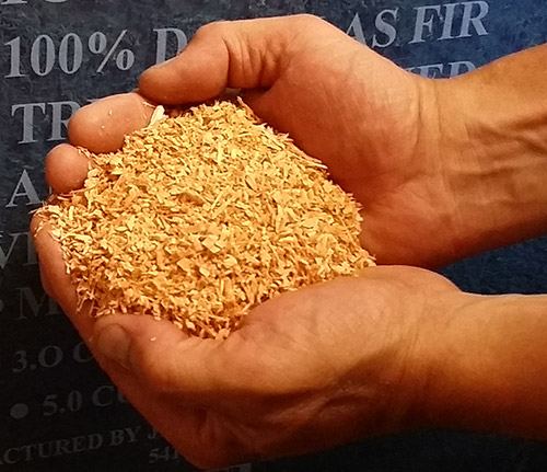 A handful of Easy Pick Micro Shavings